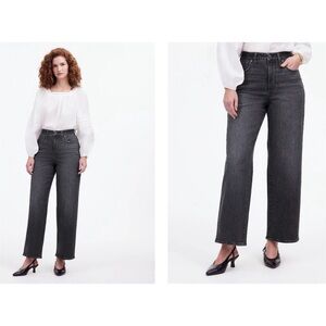 The Curvy Perfect Vintage Wide-Leg Crop Petite Jean. NWT